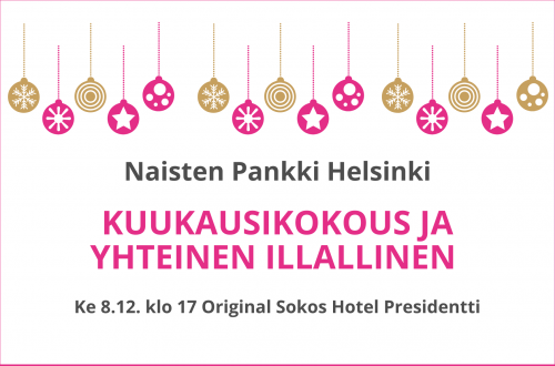 Niasten Pankki Helsinki joulukuun kokous