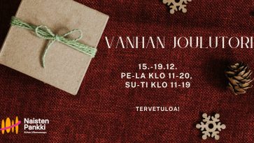 Tekstiä, ja lahjapaketti