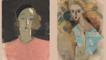 Kaksi maalausta, joiden aiheina nainen