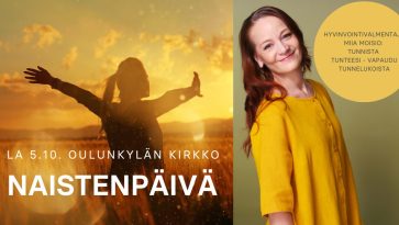 Naisen kasvot ja toinen nainen takaapäin kohti aurinkoa