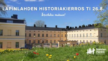 Lapinlahden sairaalan rakennus, edessä nurmikko