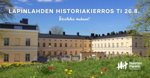 Lapinlahden sairaalan rakennus, edessä nurmikko