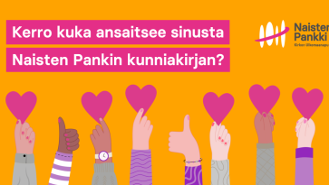 Käsiä pitelemässä sydämiä.