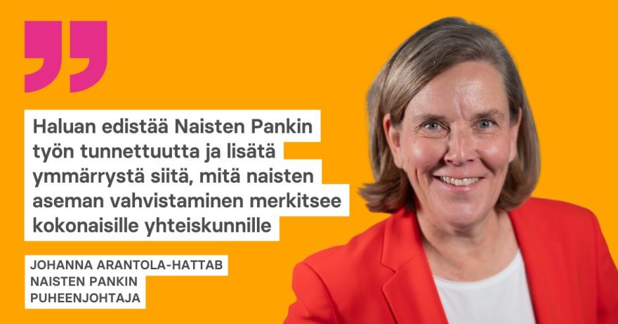 Nainen punaisessa takissa.