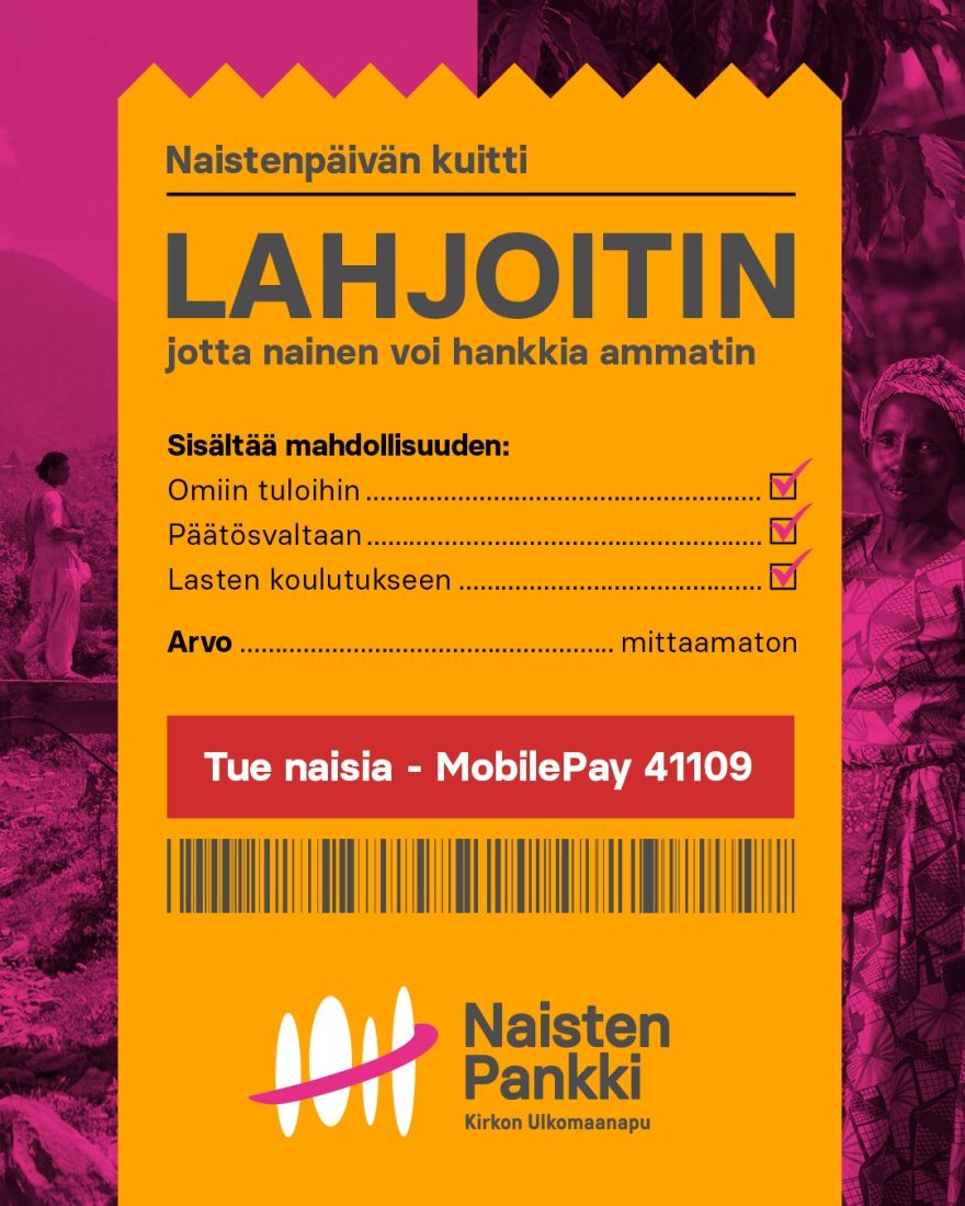 Lahjoituskuitti.