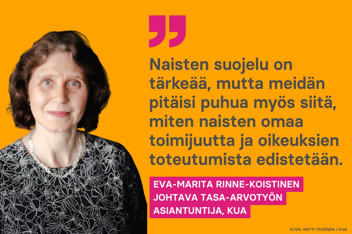 Nainen ja lainaus sitaateissa.